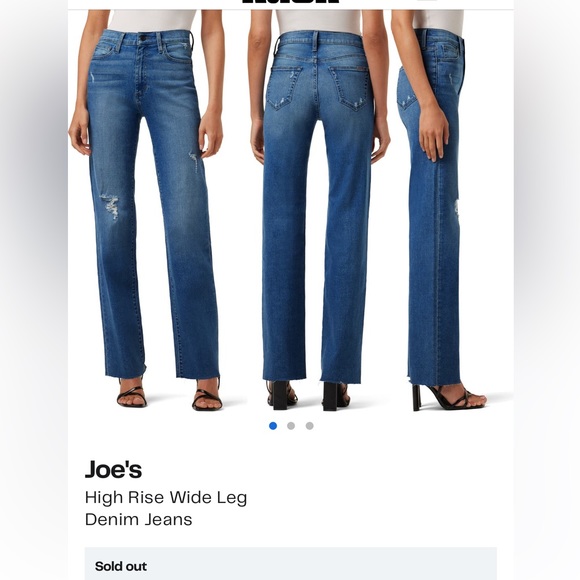 Joe’s High Rise Wide Leg Jeans Size 27 - Picture 1 of 10
